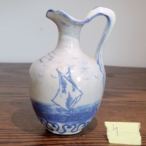 Vintage French Art Pottery Decanter